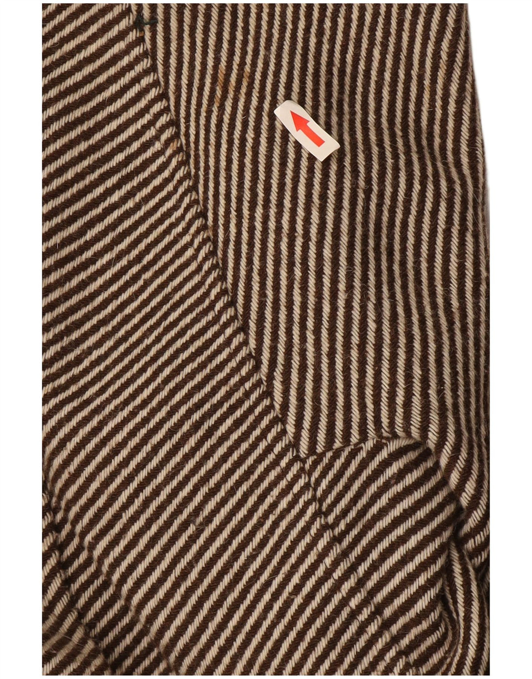 Vintage overfrakke til kvinder UK 14 medium brun nålestribe