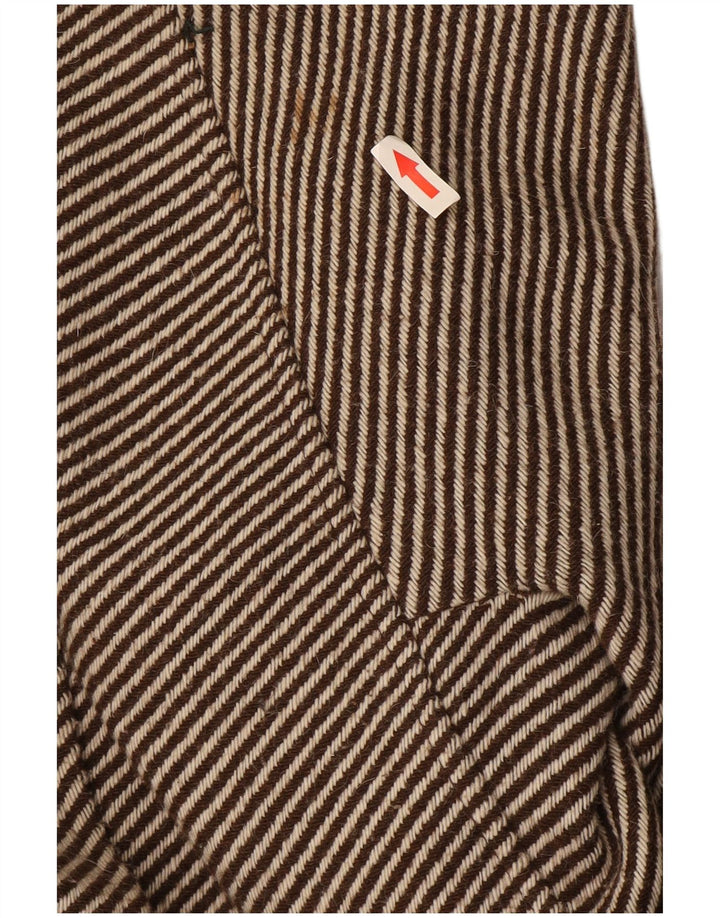 Vintage overfrakke til kvinder UK 14 medium brun nålestribe