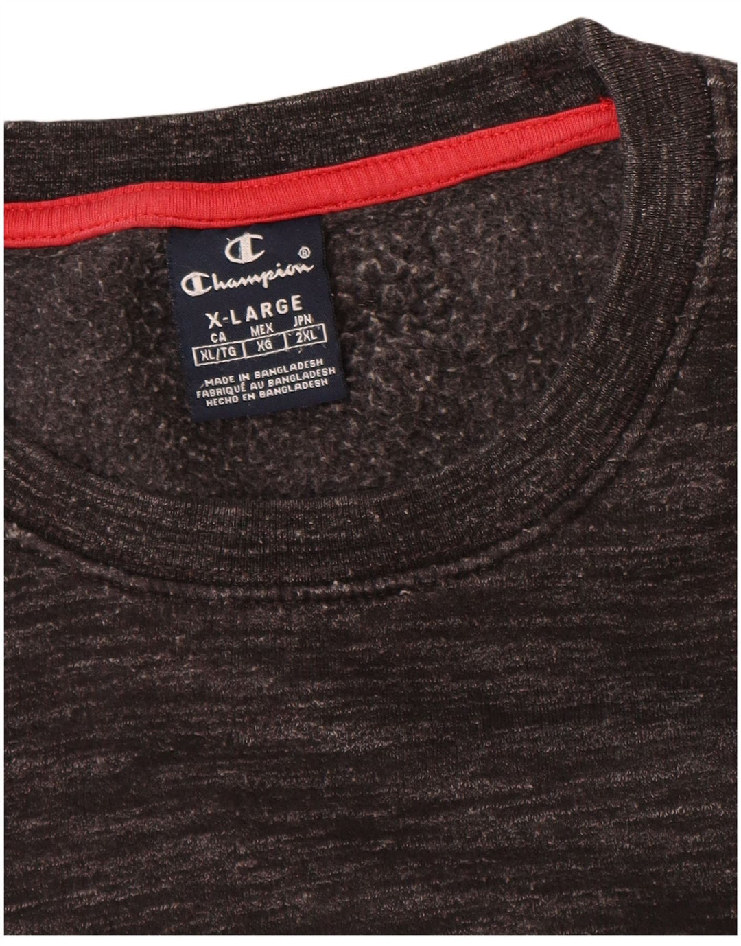 Champion Herre Grafisk Sweatshirt Jumper XL Grå Flecked