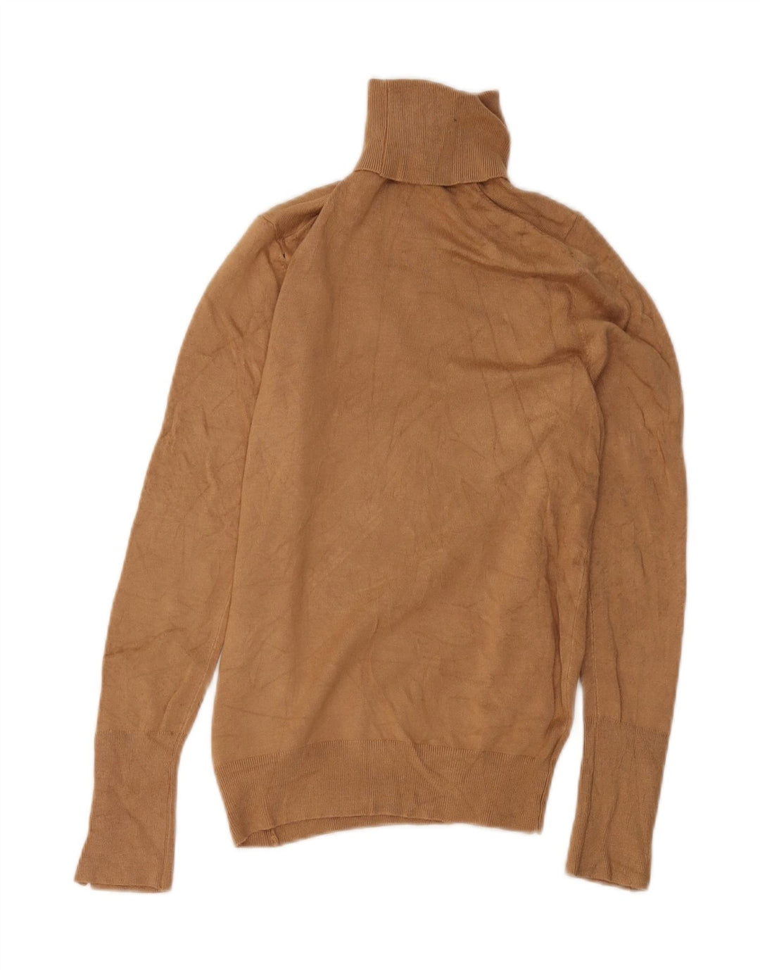 Zara Dame Rullehals Sweater UK 12 Medium Brun