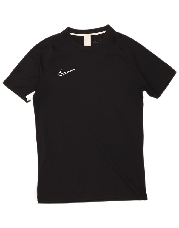 Nike Herre Dri Fit T-Shirt Top Stor Sort Colourblock Polyester