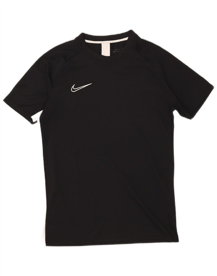 Nike Herre Dri Fit T-Shirt Top Stor Sort Colourblock Polyester