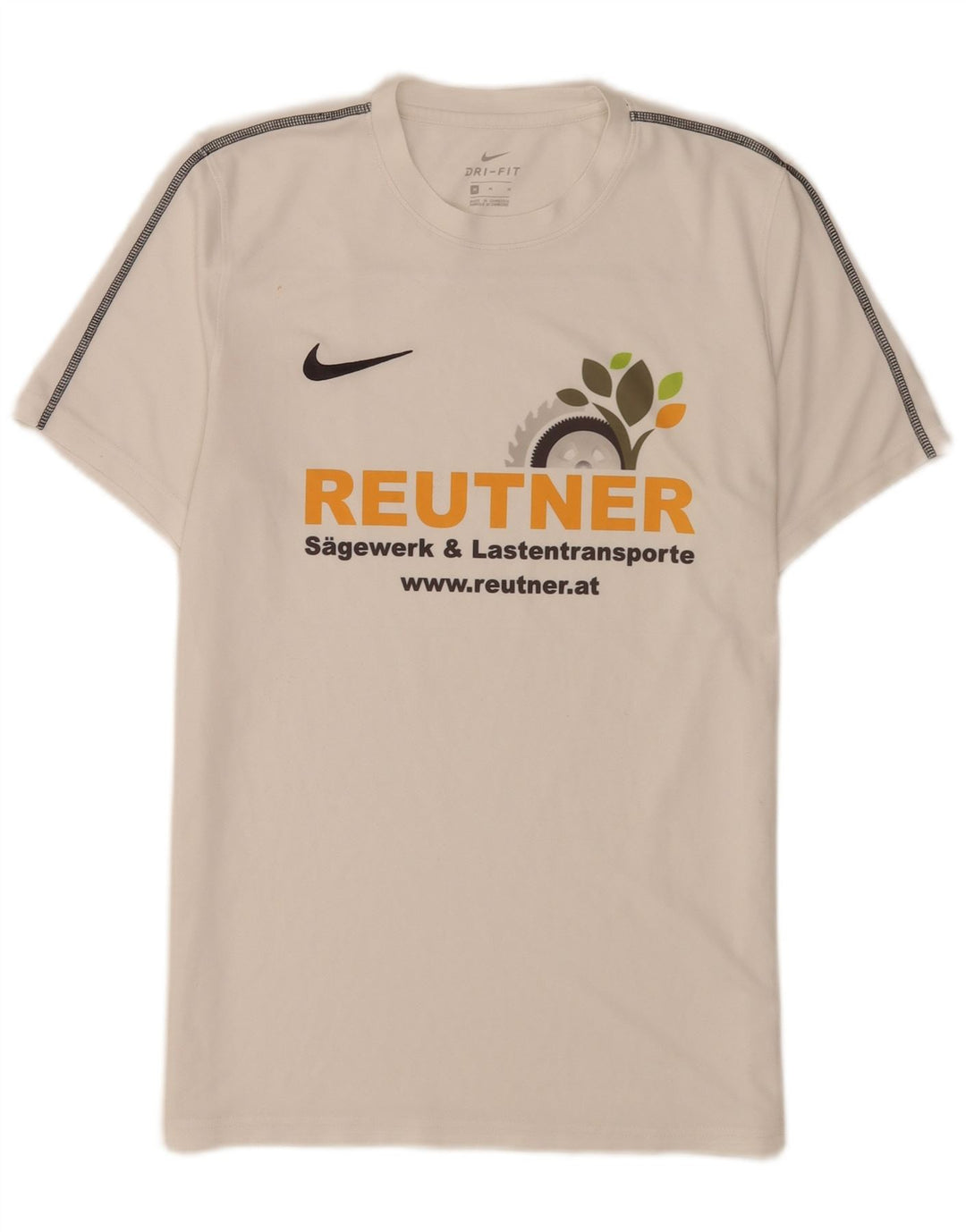 Nike grafisk t-shirt til mænd, medium hvid polyester sport