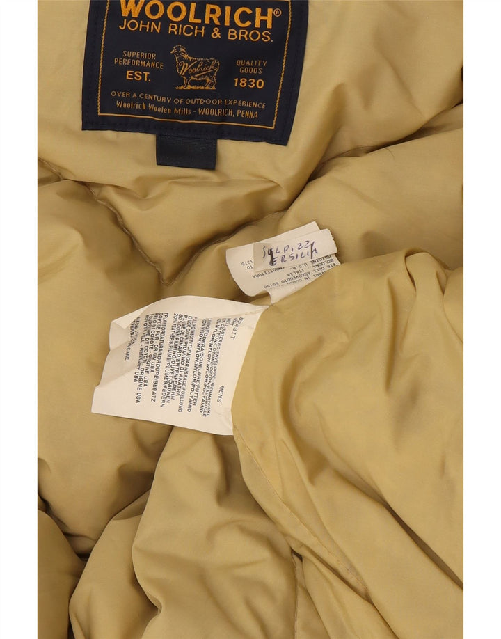 Woolrich Herre hættepolstret jakke UK 36 Lille hvid nylon