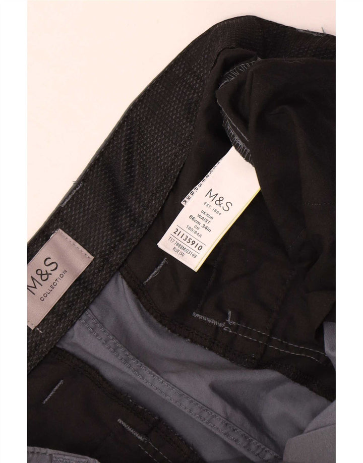 Marks & Spencer Herre Cargo Shorts W34 Large Blue Cotton