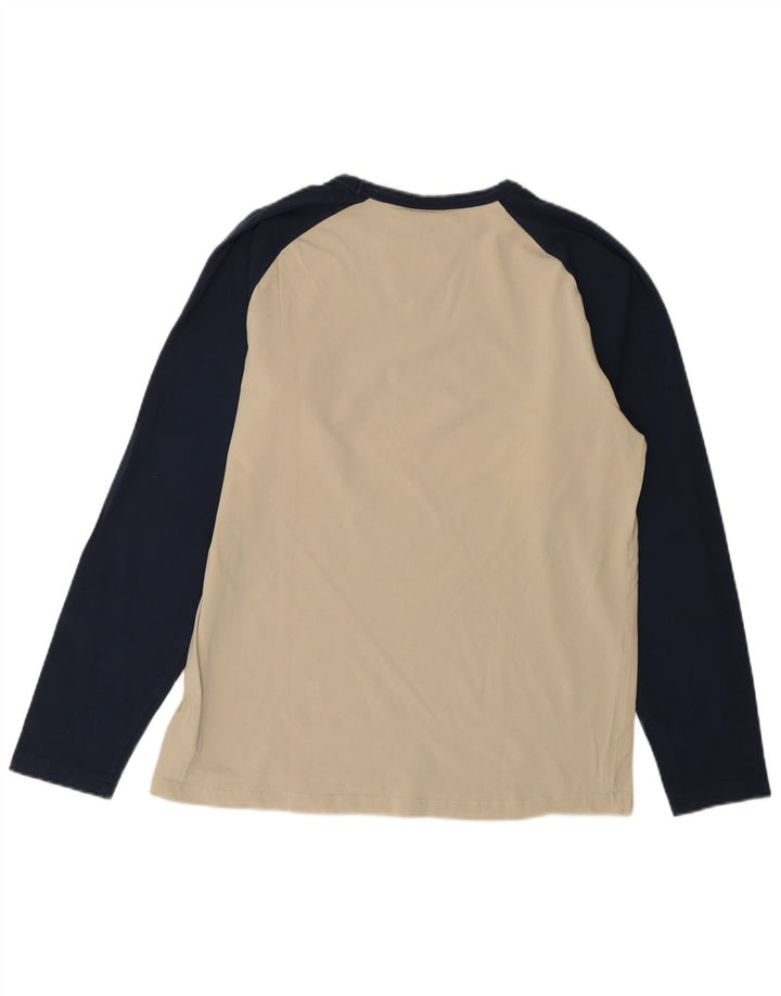 Nike Herre Top Langærmet UK 45/47 XL Beige Colourblock Bomuld