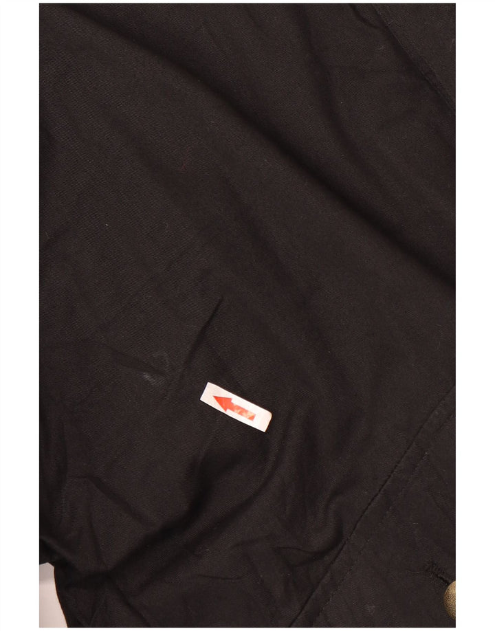 C & A Herre Military Bomber Jacket EU 54 2XL Sort Bomuld
