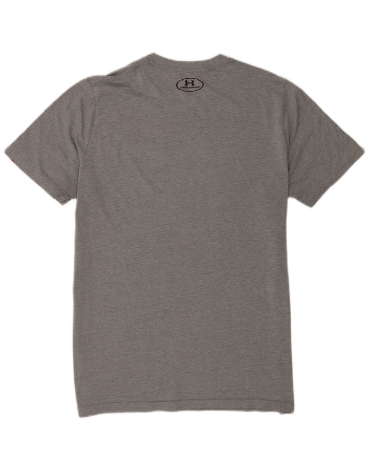 Under Armour Herre Heat Gear Grafisk T-Shirt Top Medium Grå