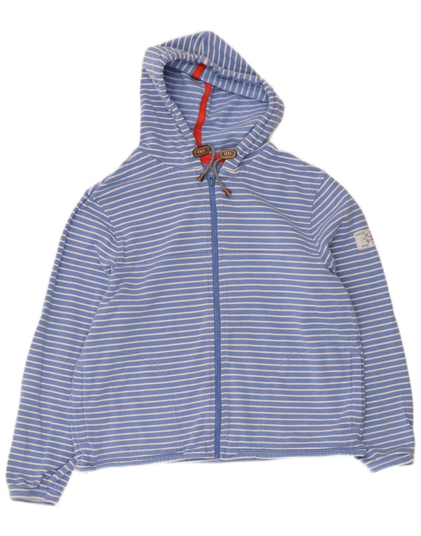 Joules Dame Hættetrøje Sweater UK 12 Mellem blå stribet bomuld