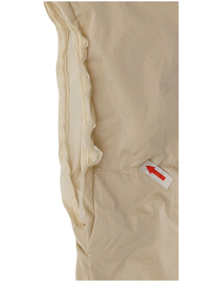 Zara Womens Oversized Longline Polstret Gilet UK 10 Small Beige Polyester