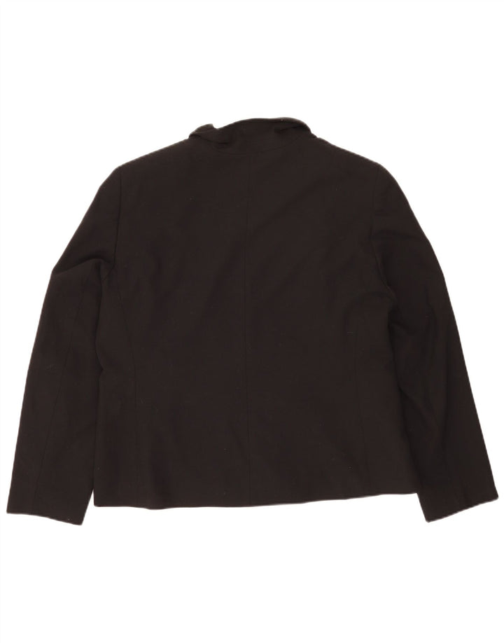 Marks & Spencer Dame Standard Fit Blazer Jacket UK 18 XL Sort Polyester