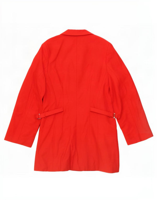 Vintage Womens 4 Button Blazer Jacket UK 14 Medium Red