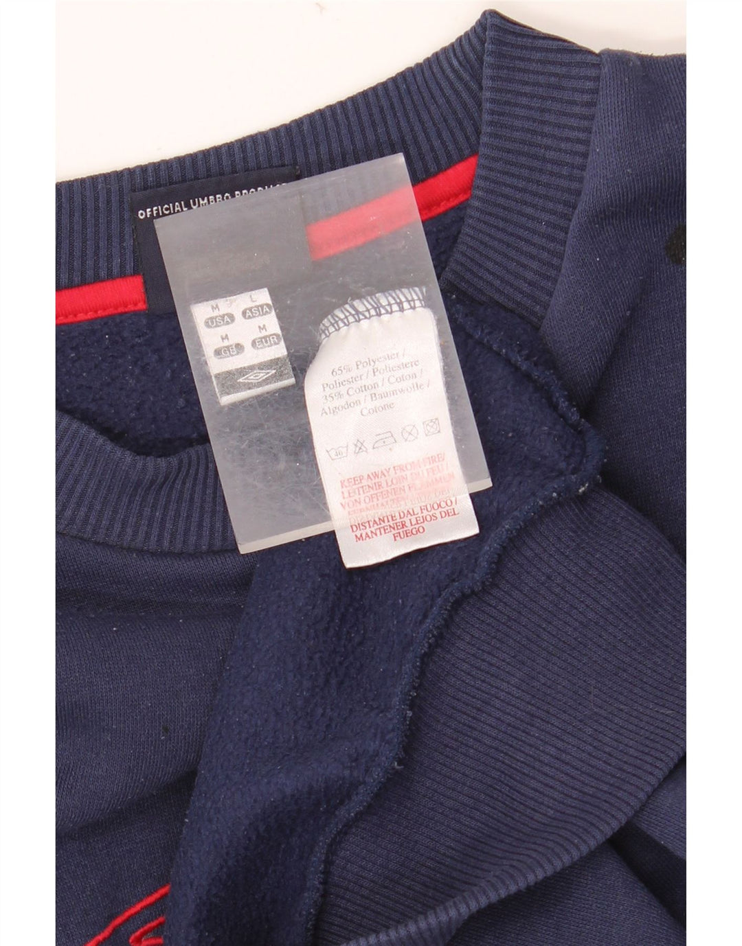 UMBRO Grafisk Sweatshirt Jumper til kvinder UK 14 Medium Navy Blue Polyester