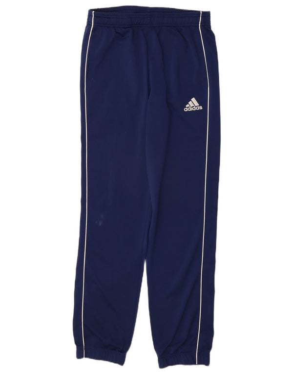 Adidas Drenge Træningsdragt Bukser Joggers 13-14 År Marineblå Polyester