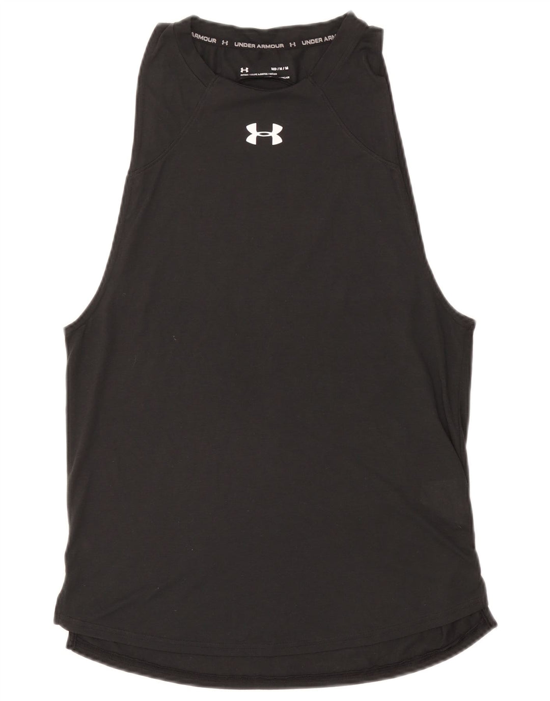 Under Armour Womens Heat Gear Grafisk Vest Top UK 12 Medium Grey Polyester