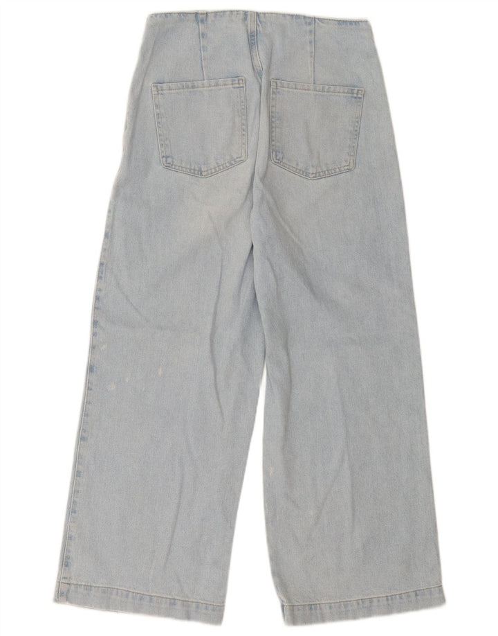 Zara Dame Jeans med brede ben EU 38 Small W28 L26 Blå