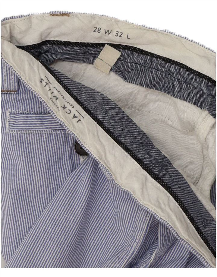 Jack Wills Herre Chino Shorts W28 Små blå nålestribe