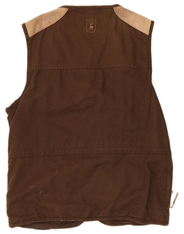 Deerhunter Herre Gilet UK 40 Large Brown Colourblock Bomuld