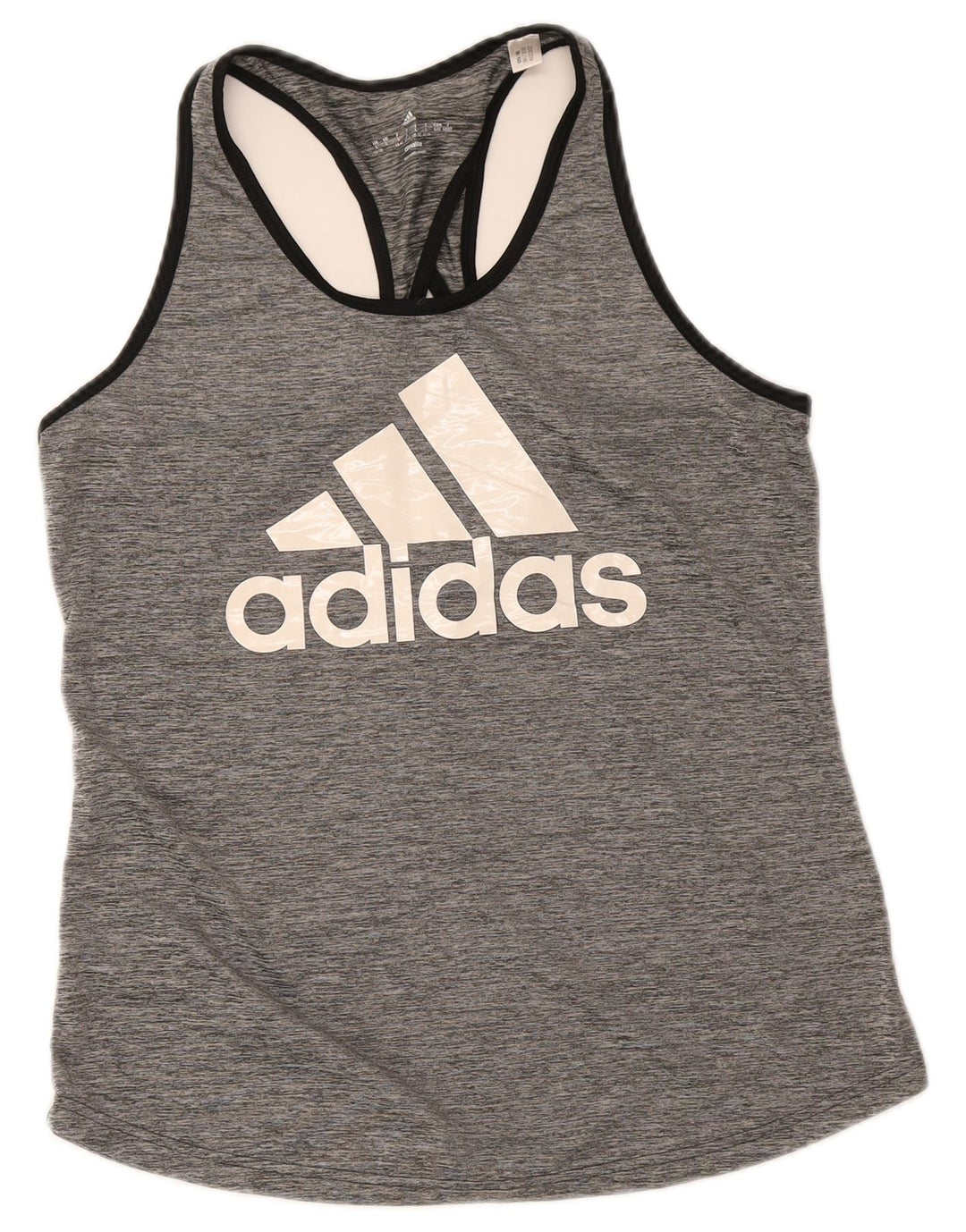 Adidas Dame Grafisk Vest Top UK 16/18 Stor Grå Polyester