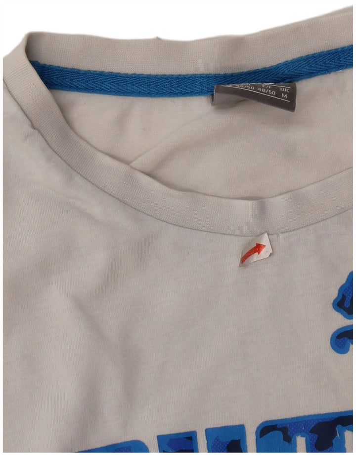 Puma Herre Grafisk T-Shirt Top Medium Hvid