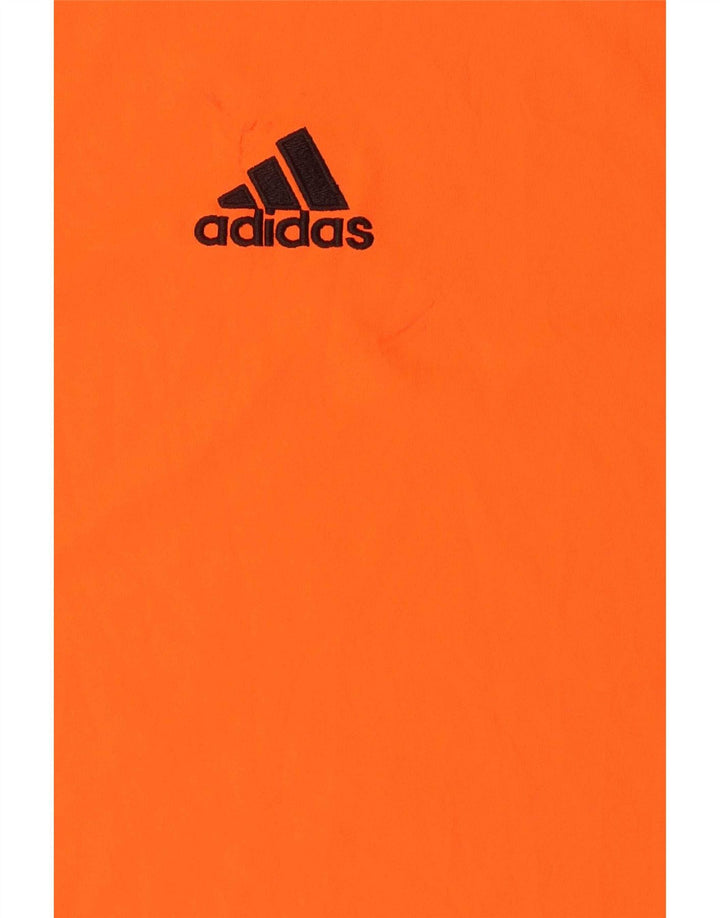Adidas Herre Climalite T-Shirt Top Stor Orange Stribet Polyester
