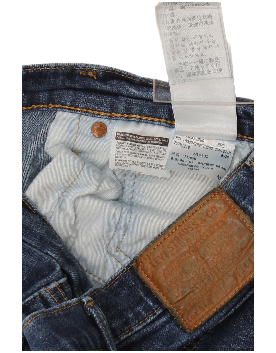 Levi's Herre Slim Tapered Jeans W34 L29 Blå Bomuld