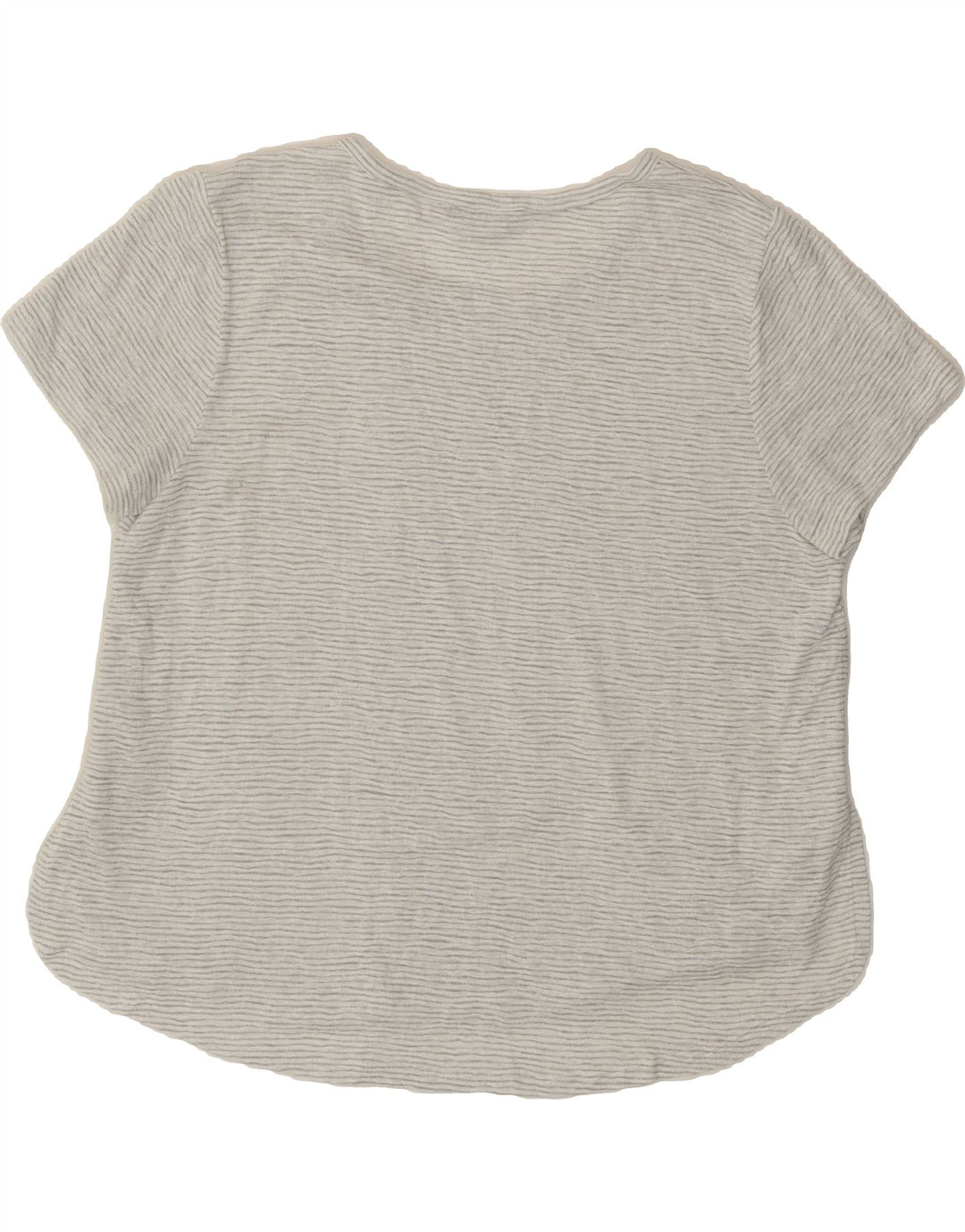 ATHLETA Womens T-Shirt Top UK 18 XL Grey Striped Modal Vintage Athleta and Second-Hand Athleta from Messina Hembry 