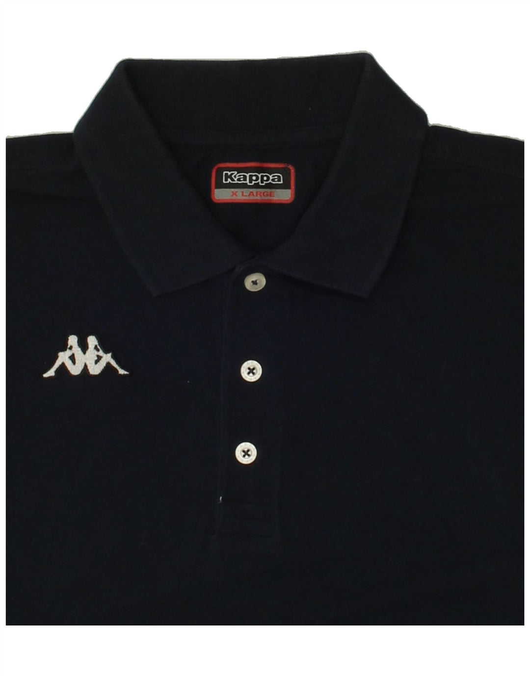 KAPPA Mens Polo Shirt XL Navy Blue Cotton Vintage Kappa and Second-Hand Kappa from Messina Hembry 