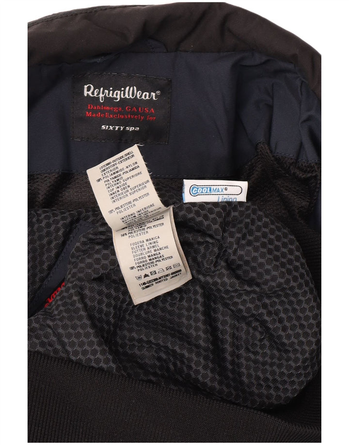 Refrigiwear Herre Bomber Jacket UK 40 Large Navy Blue Polyamide