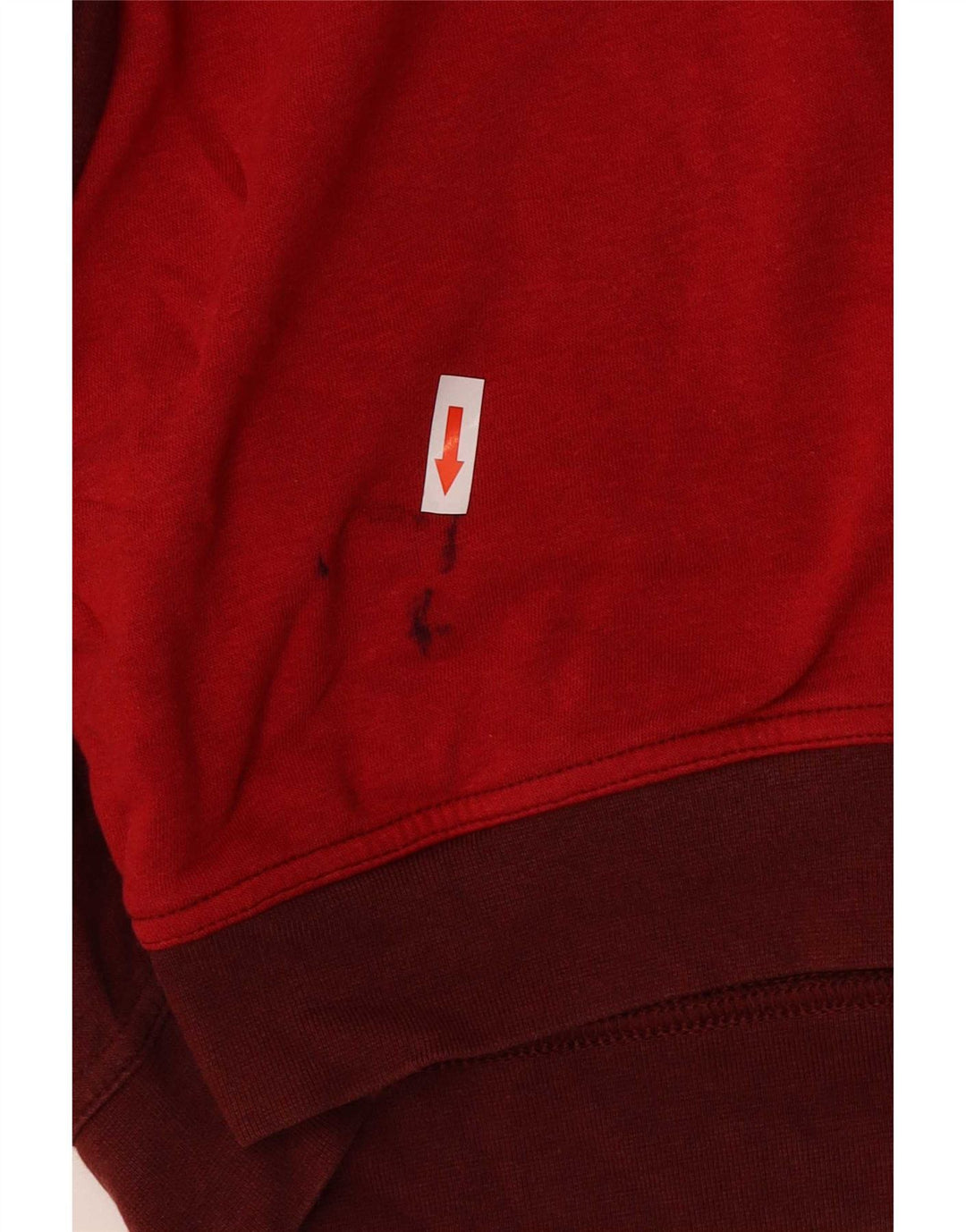 Nike Grafisk Sweatshirt Jumper UK 14 Medium Rød Colourblock Bomuld