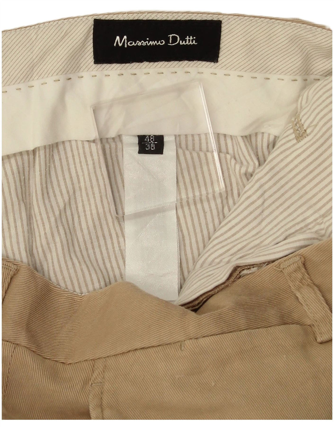 MASSIMO DUTTI Lige jakkesæt til mænd EU 48 XL W38 L30 Beige