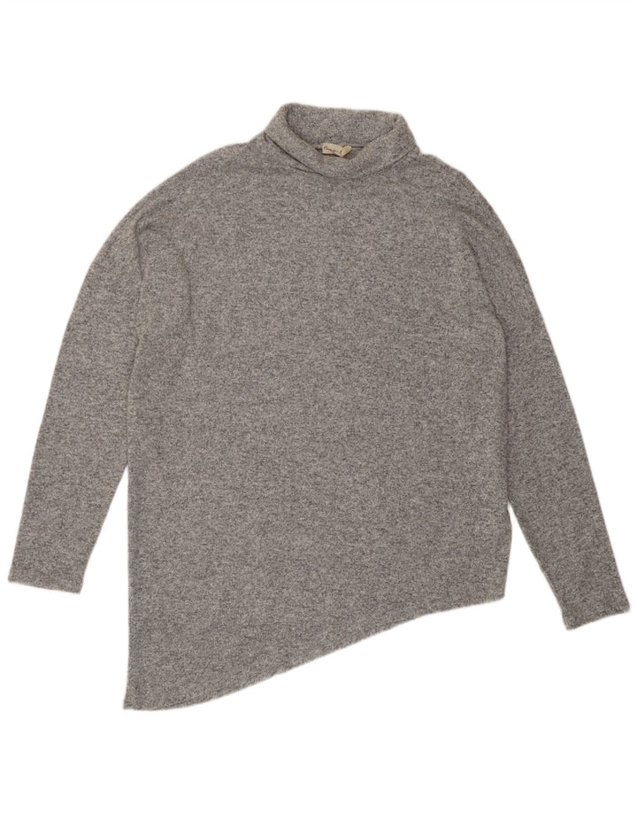 Phase Eight Dame Roll Neck Jumper Sweater UK 18 XL Grå Viscose