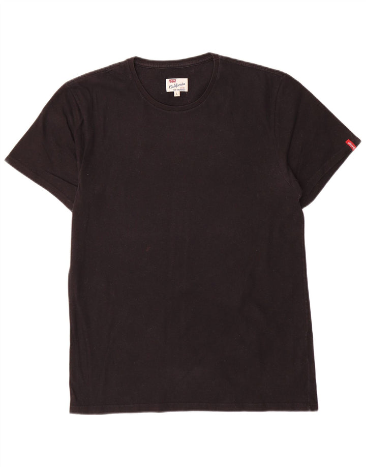 Levi's Herre T-Shirt Top Stor Sort Bomuld