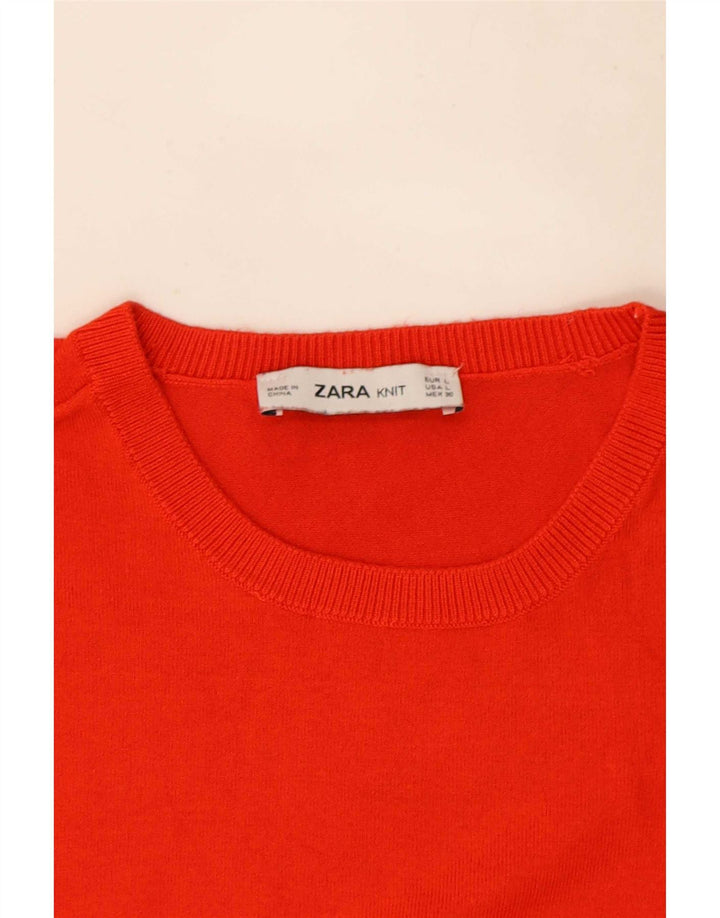Zara Dame Vest Tank Top UK 14 Large Red