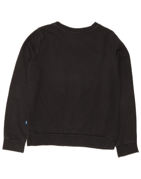 Adidas Dame Grafisk Sweatshirt Jumper UK 6 XS Sort Bomuld