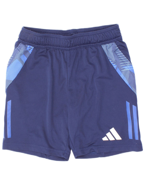 Adidas Boys Aeroready Sports Shorts 9-10 år Navy Blue Colourblock