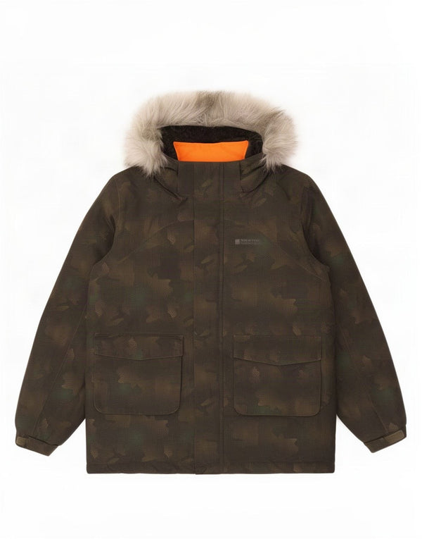 Mountain Warehouse Boys Windbreaker Jacket 12-13 år Khaki Camouflage