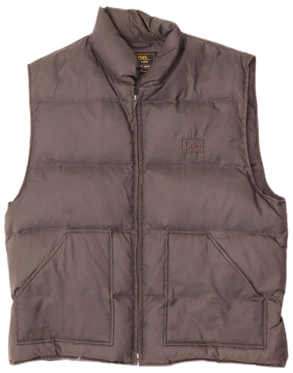 Lee Mens Polstret Gilet UK 42 XL Grå Nylon