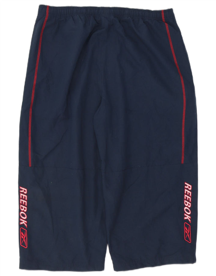 Reebok Herre grafiske Capri træningsdragt bukser XL marineblå polyester