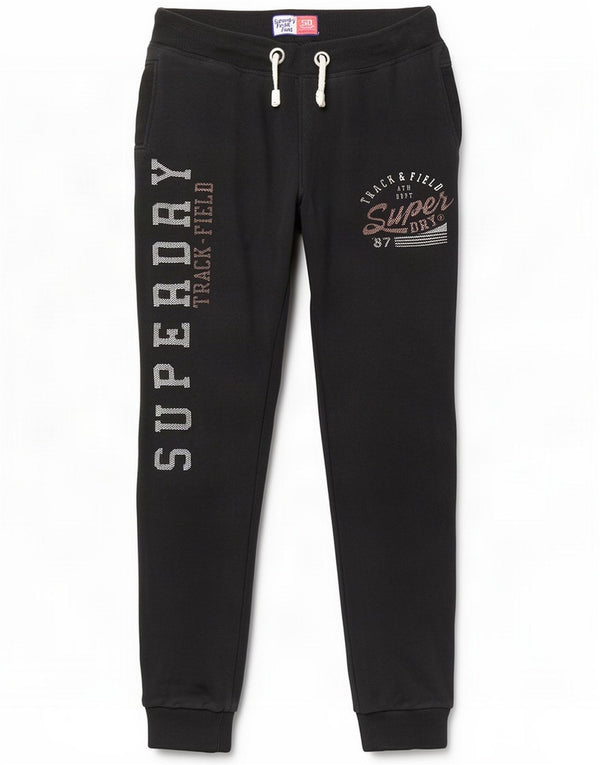 Superdry Graphic Tracksuit Bukser til kvinder Joggers UK 14 Large Navy Blue