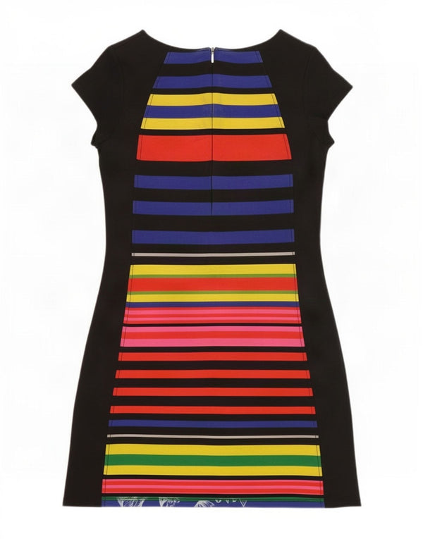 Desigual Womens Sheath Dress UK 8 Small Black Floral Cotton