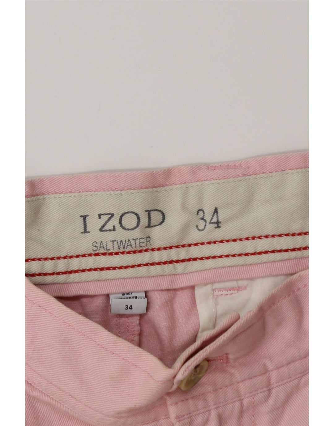 IZOD Chino Shorts til mænd W34 Large Pink Bomuld