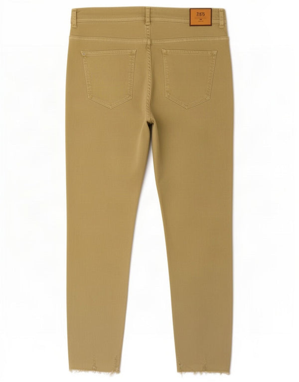 Zara Dame Skinny Cropped Jeans EU 44 XL W34 L26 Grøn
