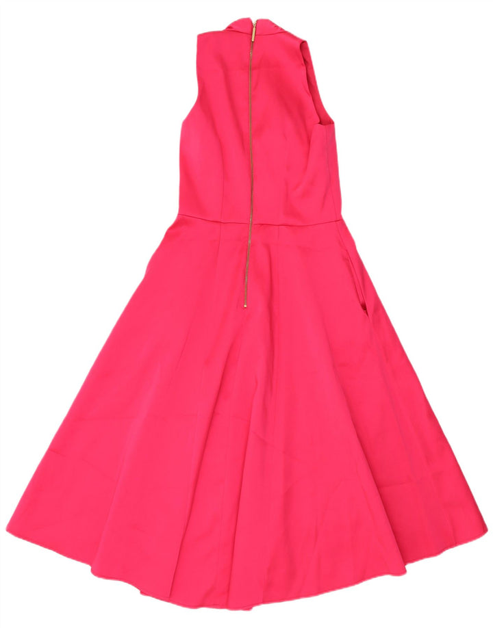 SKAB Kvinders Ærmeløs A-Line Kjole UK 8 Lille Pink Polyester