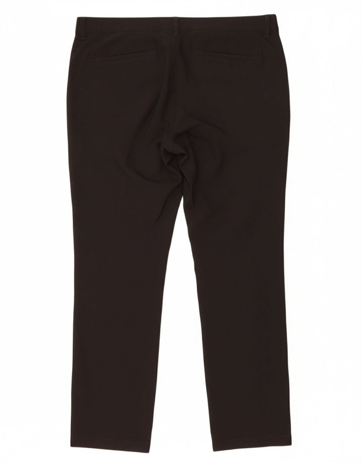 ADIDAS Mens Slim Chino Trousers W38 L32 Black Polyester
