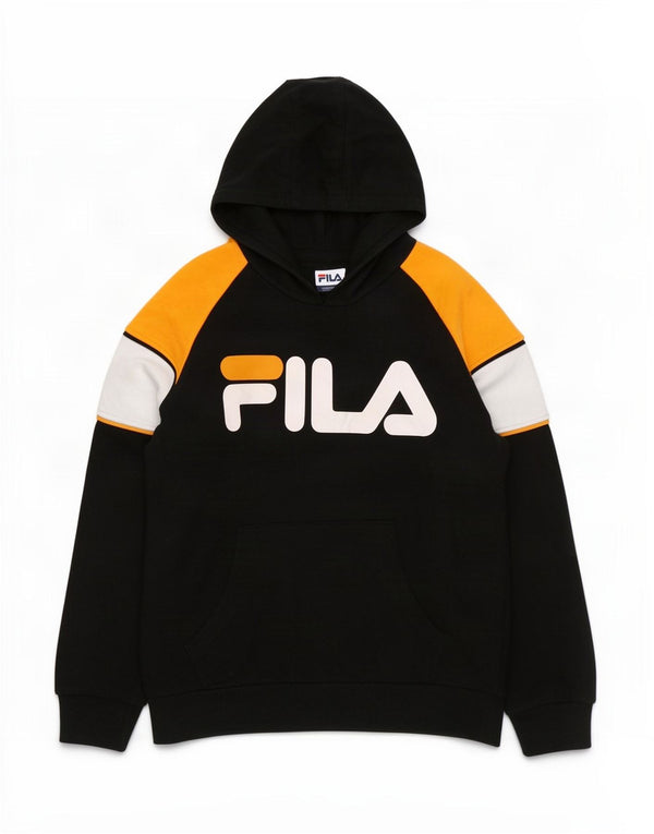 Fila Boys Grafisk hættetrøje 13-14 år Sort Colourblock Bomuld