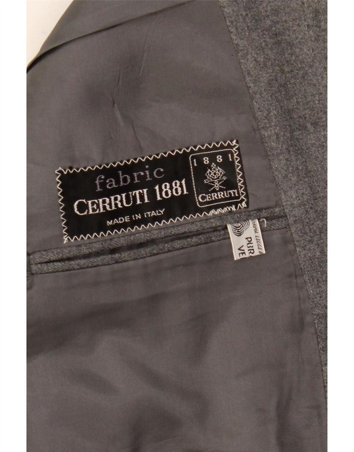 Cerruti 1881 Herre 2-knaps blazerjakke UK 42 XL grå uld