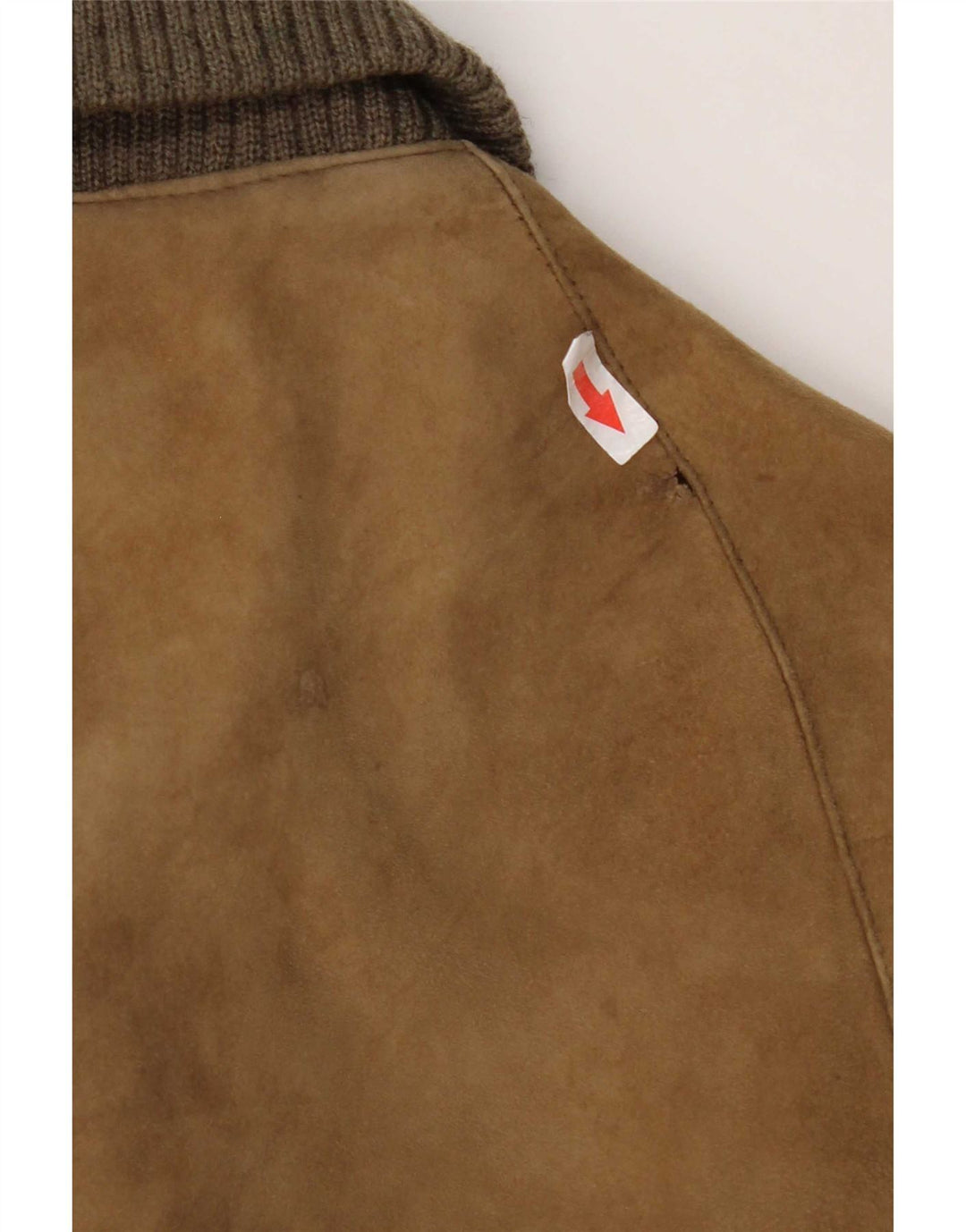 Vintage Herre Bomber Ruskindsjakke UK 38 Medium Beige