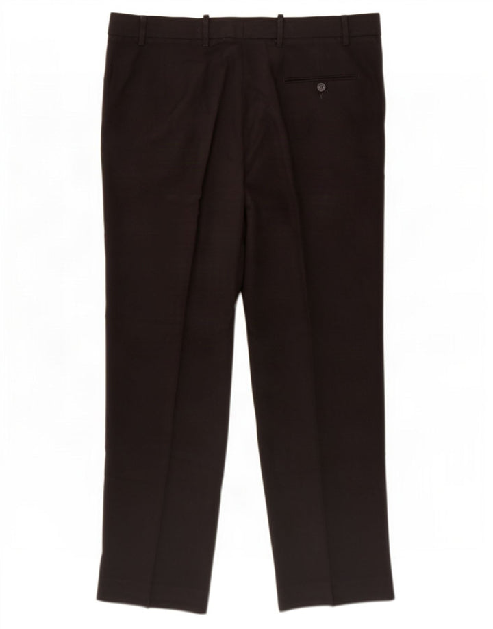 Marks & Spencer Herre Regular Suit Bukser W38 L31 Sort Polyester