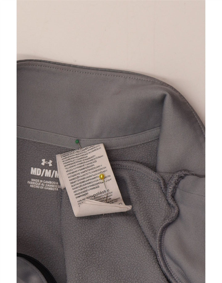 Under Armour Herre Zip Neck Sweatshirt Jumper Medium Grå Polyester